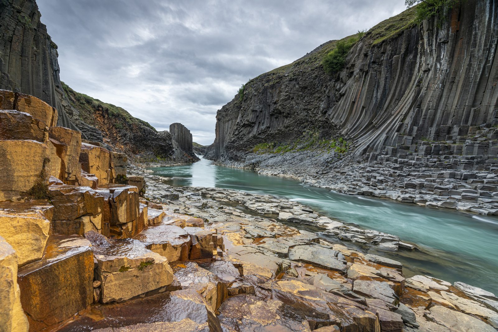 Studlagil basalt canyon in East Iceland